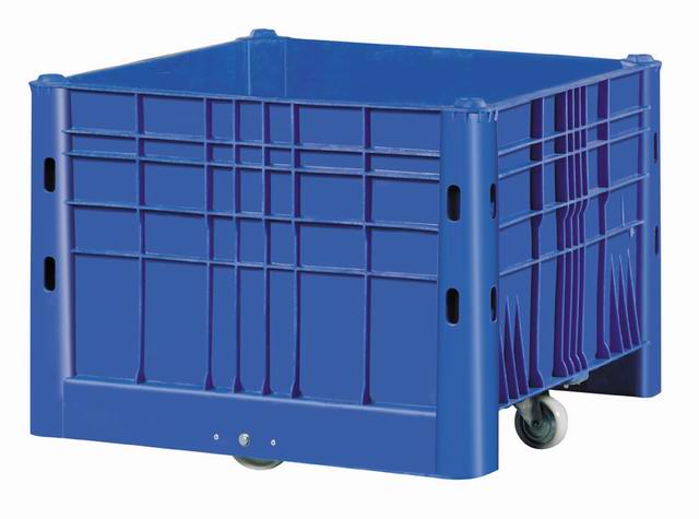 Kotak Pallet Tipe 1120 Padat Dengan Roda Saat Tumpuk