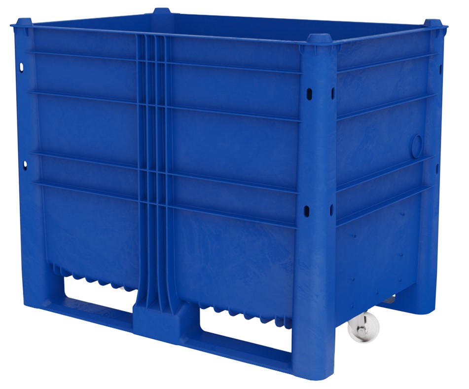 Kotak Pallet Tipe Ecoline 650 Padat, Dengan Roda Saat