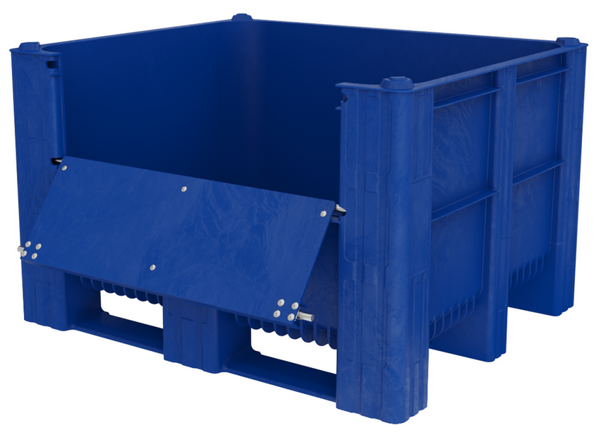 Kotak Pallet Tipe ACE 1000 Padat, Dengan Pintu Atas