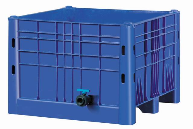 Kotak Pallet Tipe 1120 Padat Dengan Katup Pembuangan