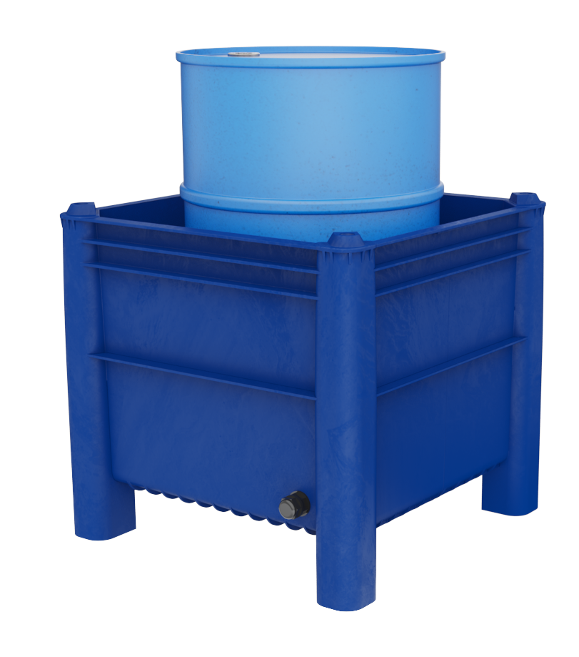 Spill Containment Pallet For 1 Vertical Barrel
