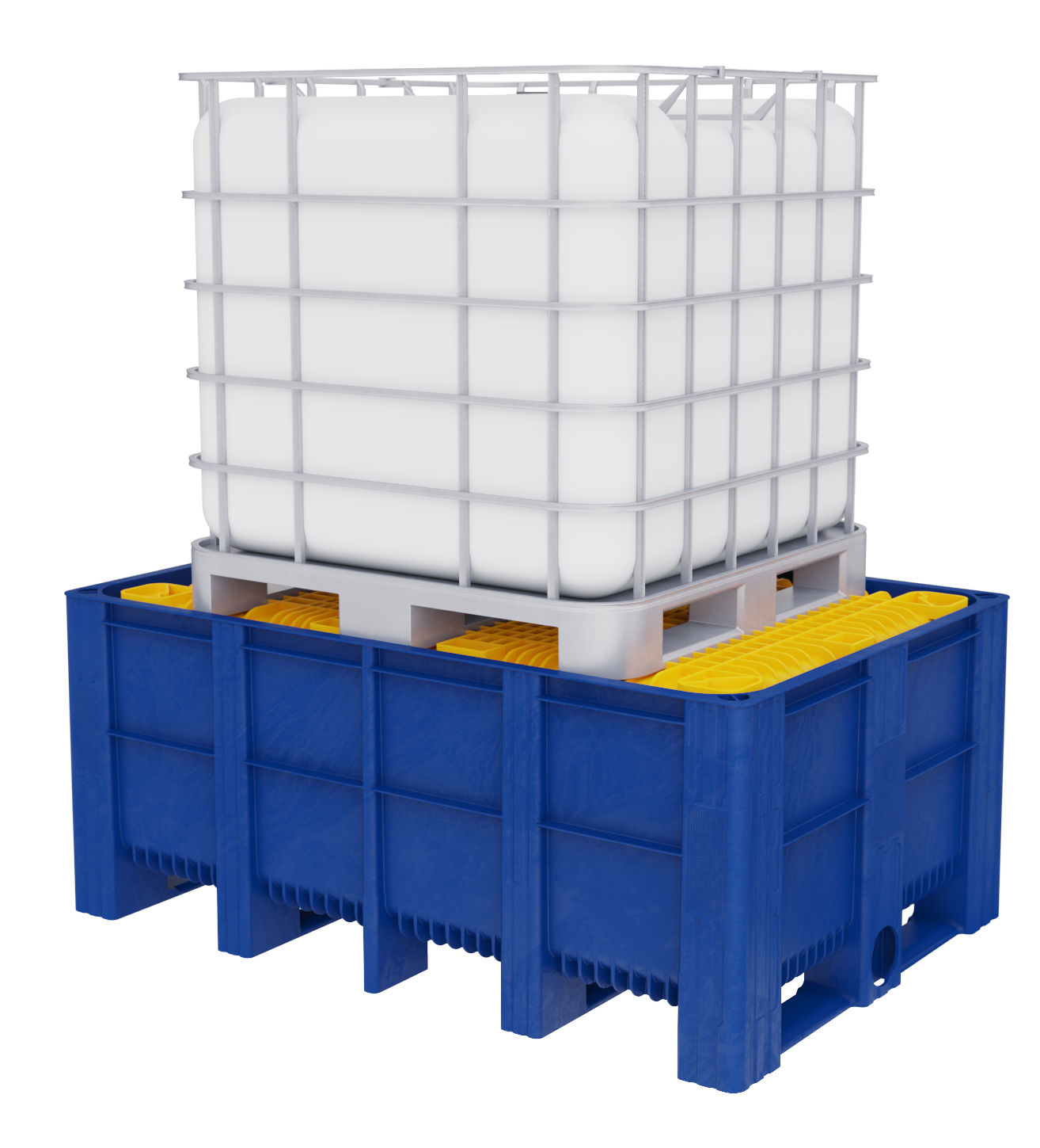 Spill Containment Pallet Untuk I.B.C Dengan Kisi Plastik
