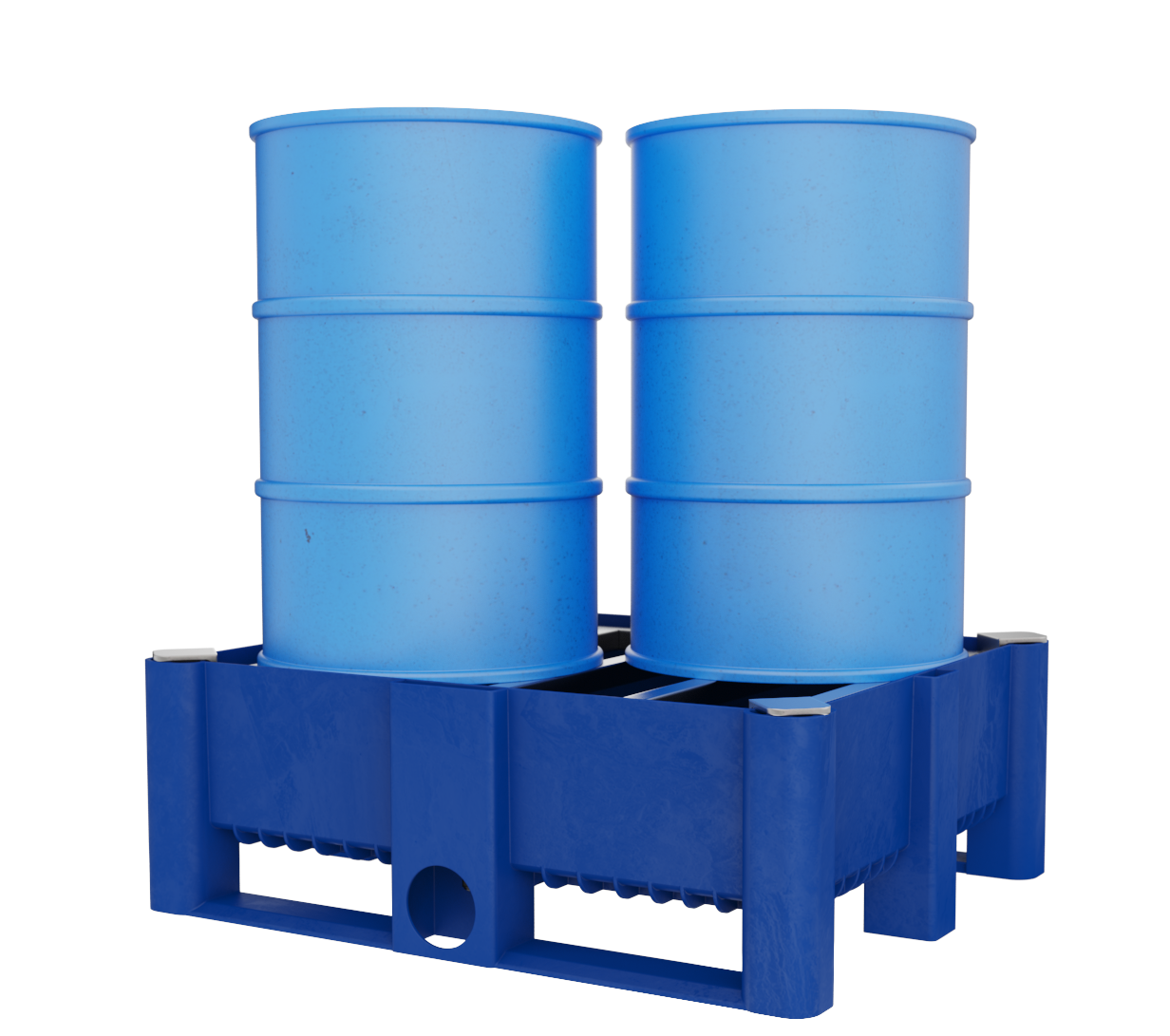 Spill Containment Pallet Untuk 2 Tong Dengan Kisi Besi
